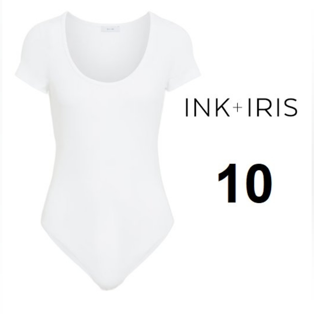 INK & IRIS Margaux Stretch Short Sleeve Jersey Bodysuit